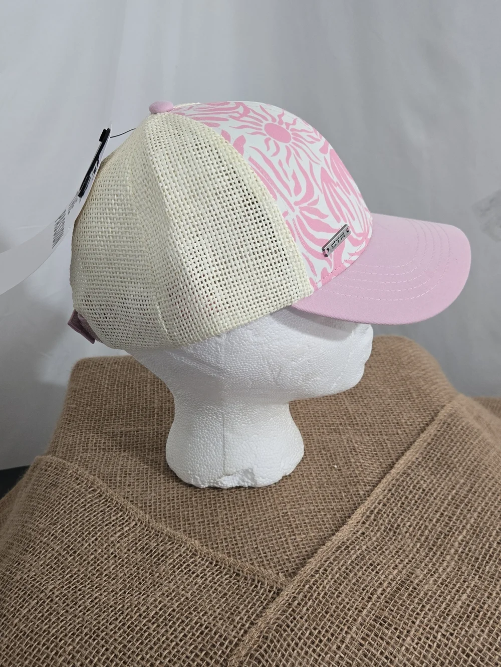 Stylish Pink Patterned Trucker Hat - Unbranded
